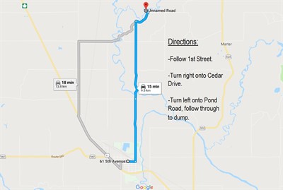landfill site map and directions